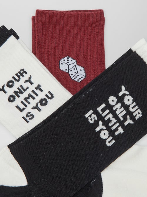 Calzini lunghi in maglia - Set di 3 - Kiabi