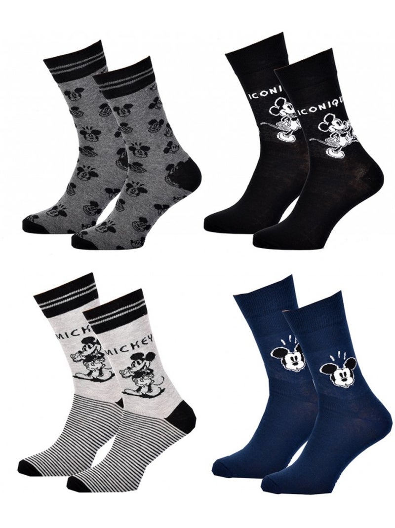 Calzini Mickey - Confezione da 4 Multicolore - Kiabi