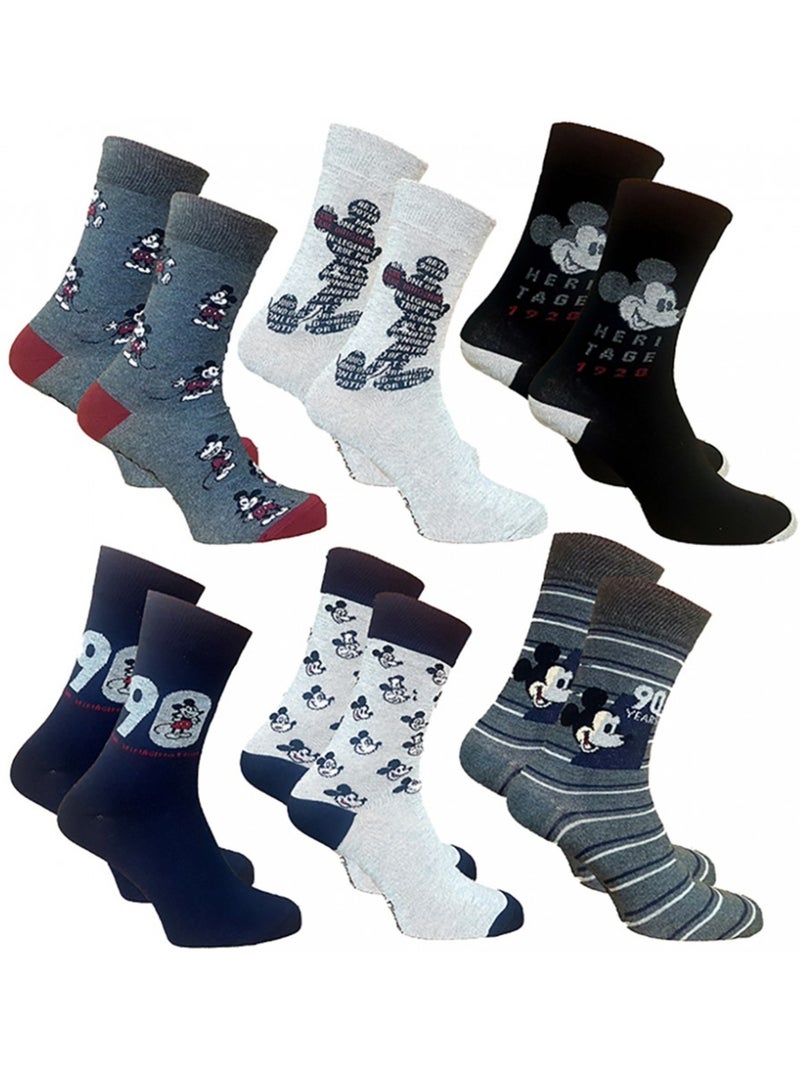 Calzini Mickey - Confezione da 6 Multicolore - Kiabi