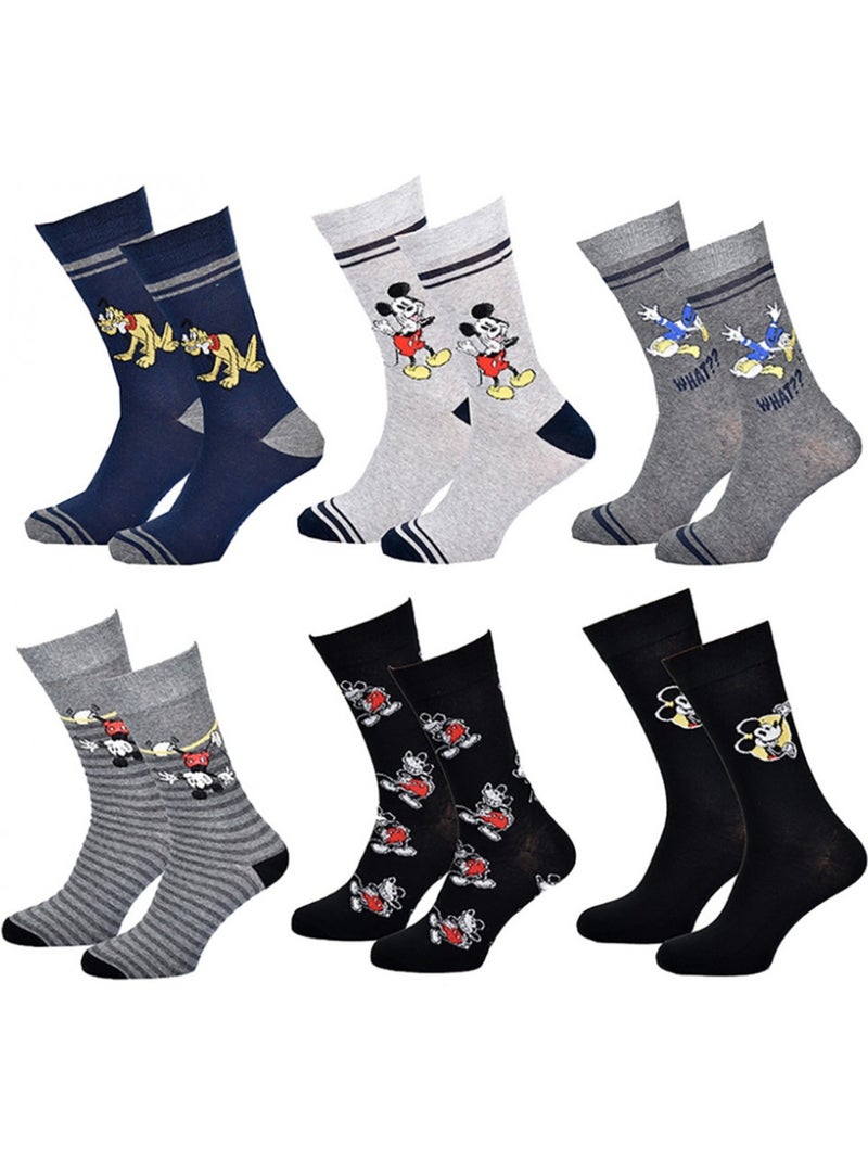 Calzini Mickey - Confezione da 6 Multicolore - Kiabi