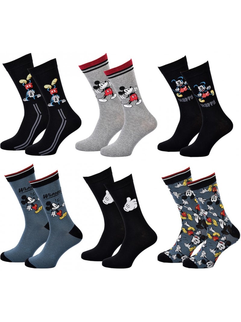 Calzini Mickey - Confezione da 6 Multicolore - Kiabi