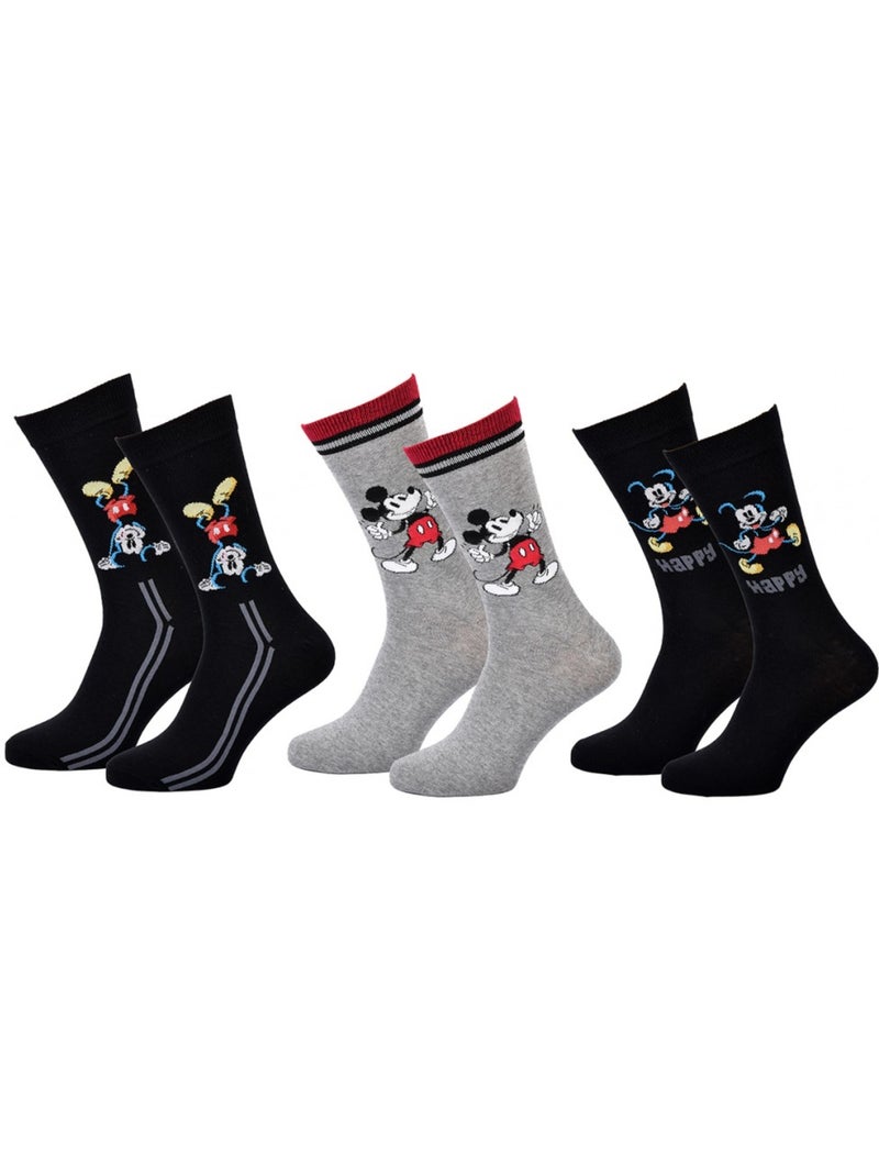 Calzini Mickey uomo - Confezione da 3 Multicolore - Kiabi