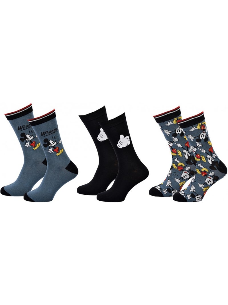 Calzini Mickey uomo - Confezione da 3 Multicolore - Kiabi