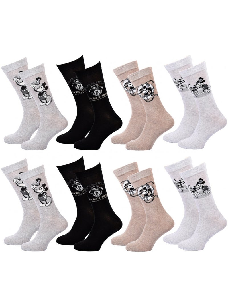 Calzini Mickey uomo - Confezione da 8 Multicolore - Kiabi