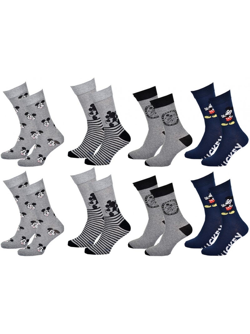 Calzini Mickey uomo - Confezione da 8 Multicolore - Kiabi