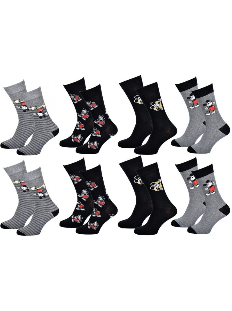 Calzini Mickey uomo - Confezione da 8 Multicolore - Kiabi