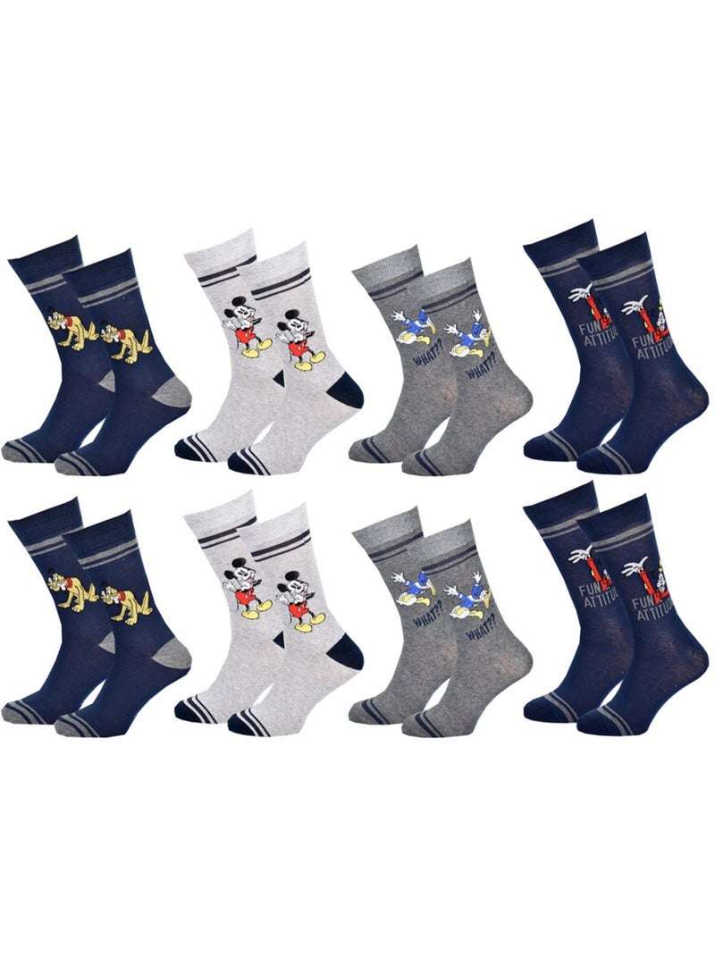 Calzini Mickey uomo - Confezione da 8 Multicolore - Kiabi
