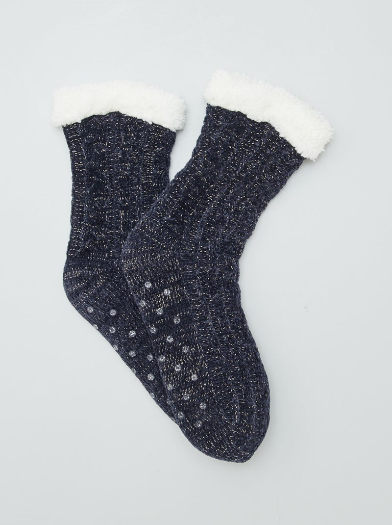 Calzini 'Natale' antiscivolo BLU - Kiabi