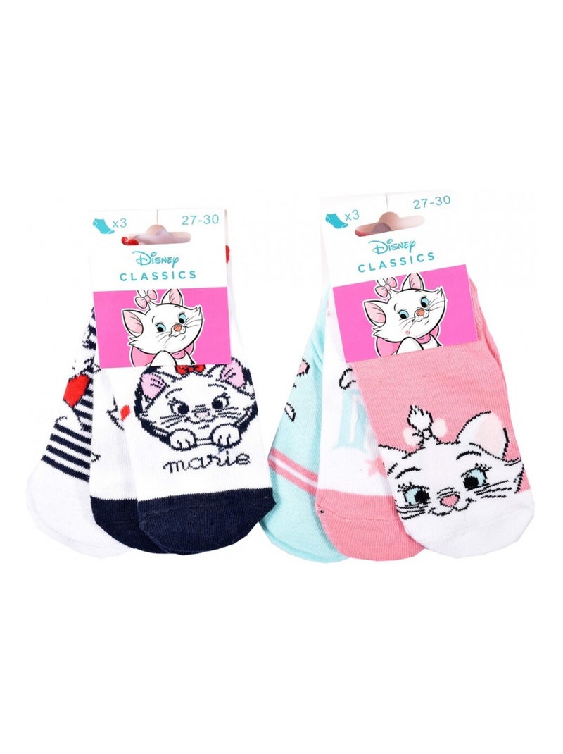 Calzini Pack Bambina DISNEY CLASSIC - Confezione da 9 Bianco Rosa chiaro Grigio - Kiabi