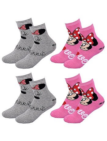 Calzini Pack Bambina DISNEY MINNIE Confezione da 4 Paia