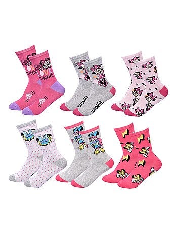 Calzini Pack Bambina DISNEY MINNIE Confezione da 6 Paia
