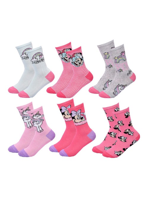 Calzini Pack Bambina DISNEY MINNIE Confezione da 6 Paia - Kiabi