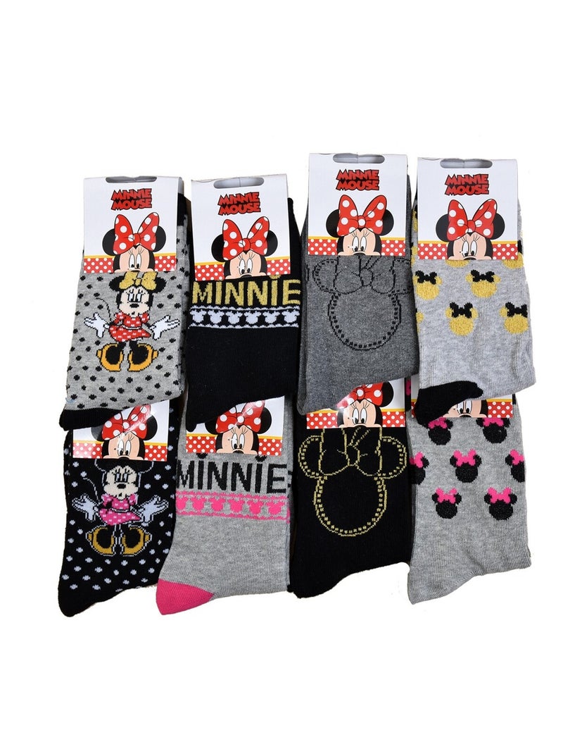 Calzini Pack Bambina DISNEY MINNIE Confezione da 9 Paia Grigio giallo bianco - Kiabi