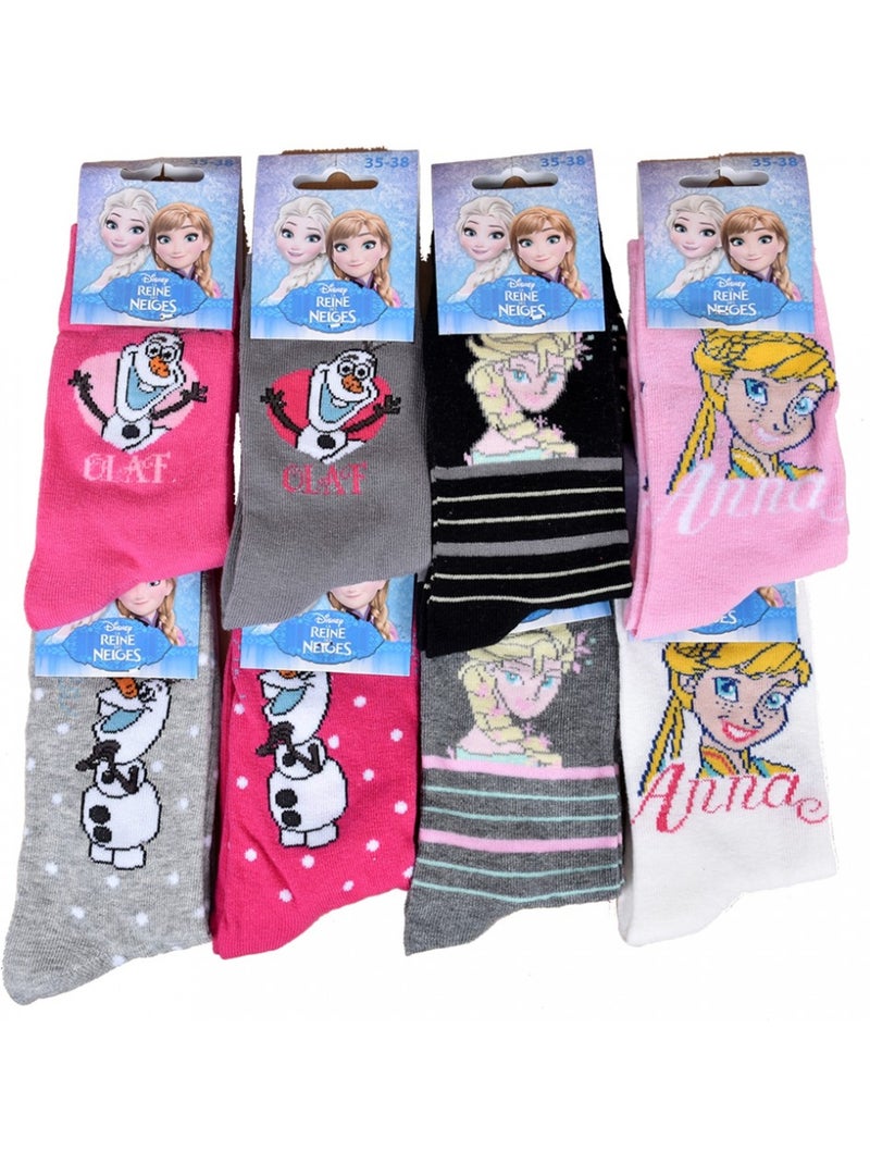Calzini Pack Bambina FROZEN - Confezione da 9 Bianco Viola Bianco - Kiabi