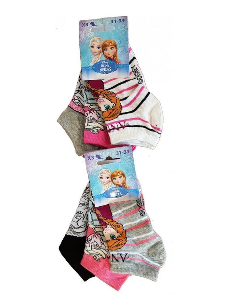 Calzini Pack Bambina FROZEN - Confezione da 9 Grigio rosa chiaro blu - Kiabi