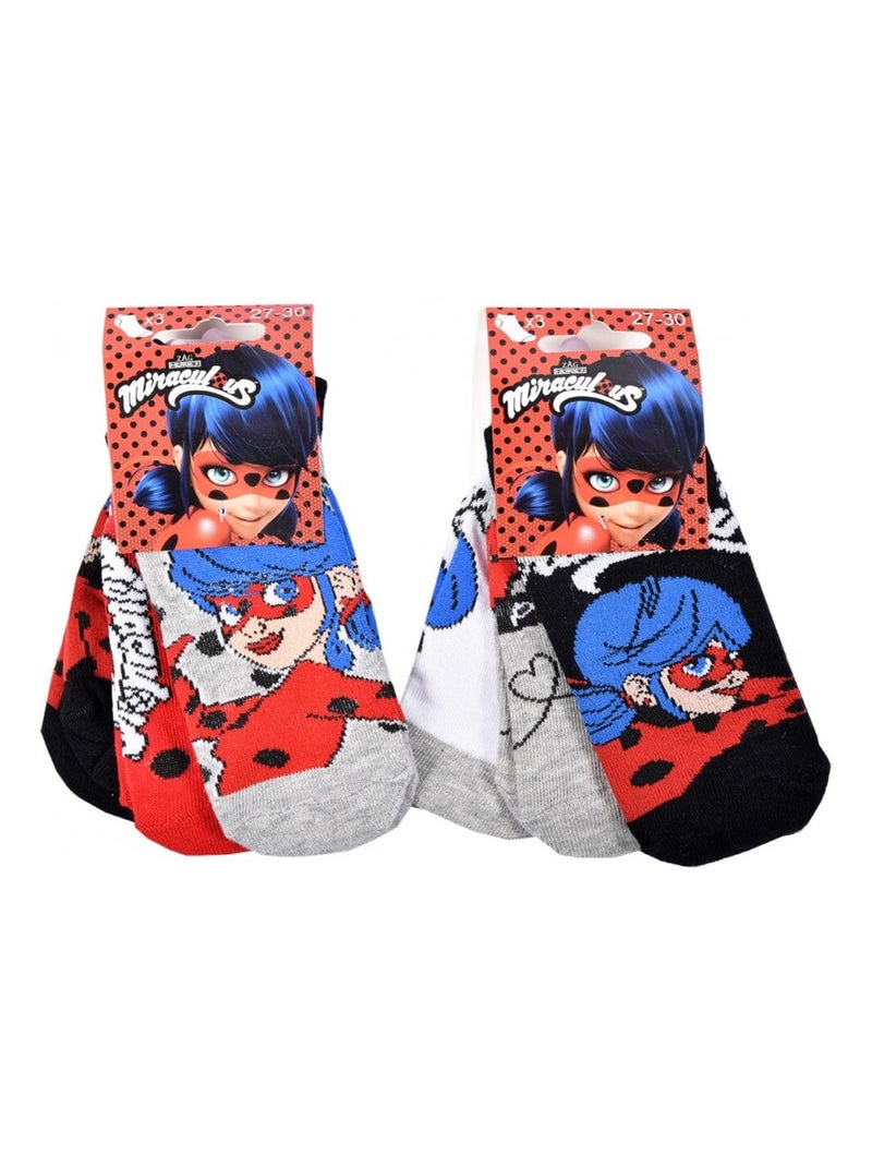Calzini Pack Bambina MIRACULOUS - Confezione da 6 Nero Rosso Grigio - Kiabi