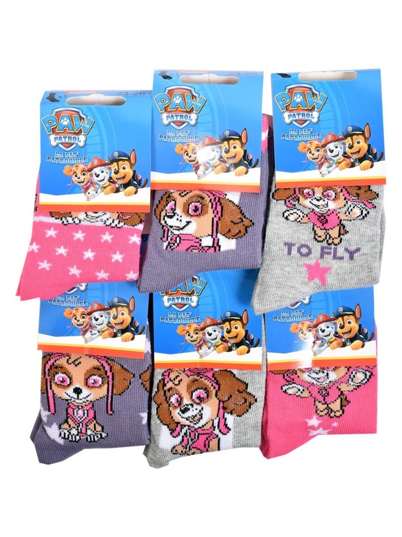 Calzini Pack Bambina PAT PATROUILLE - Confezione da 6 Grigio rosa scuro grigio - Kiabi