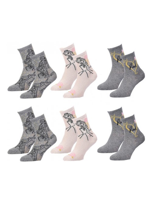 Calzini Pack Bambina PRINCIPESSE DISNEY - Confezione da 6 - Kiabi