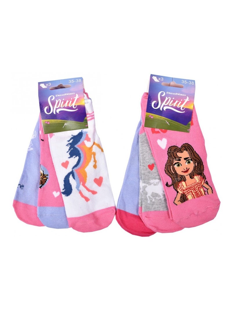 Calzini Pack Bambina SPIRIT - Confezione da 6 Grigio rosa scuro grigio - Kiabi