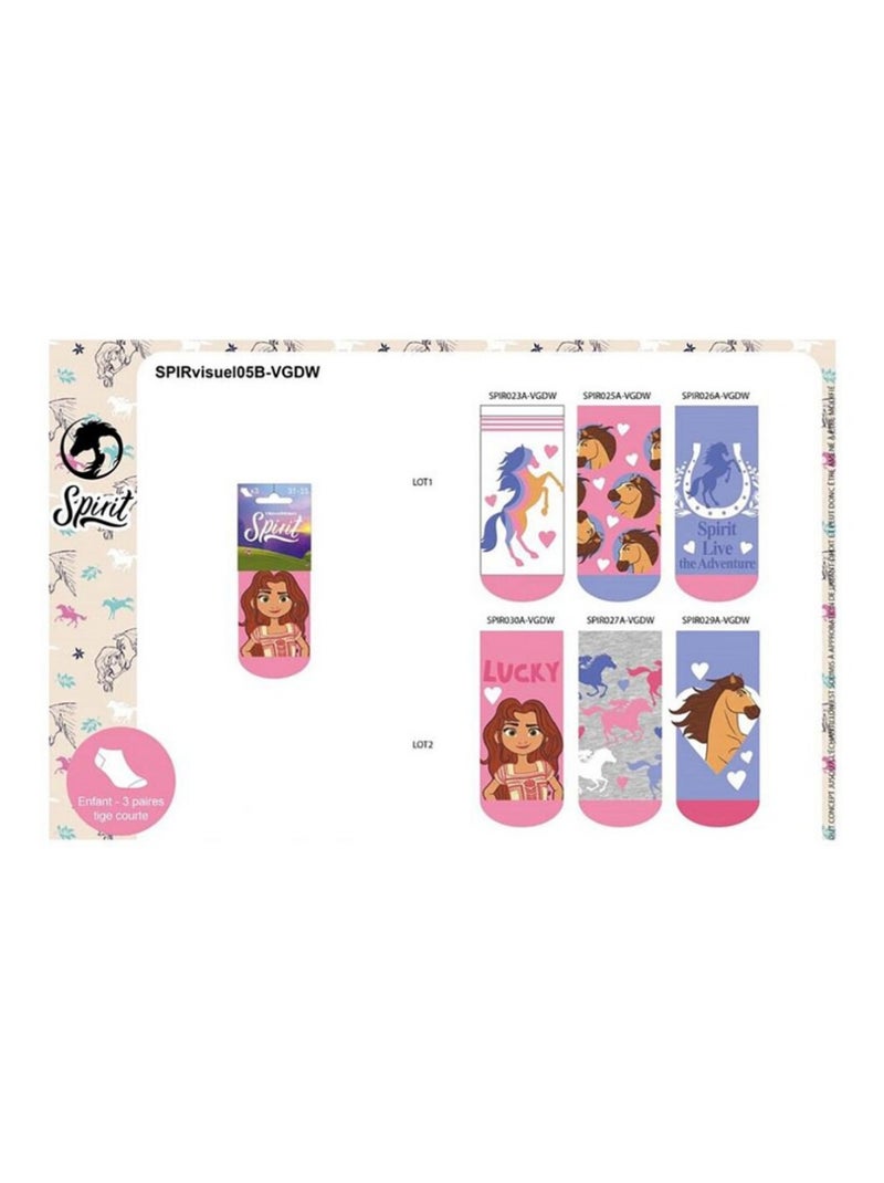 Calzini Pack Bambina SPIRIT - Confezione da 6 Grigio rosa scuro grigio - Kiabi