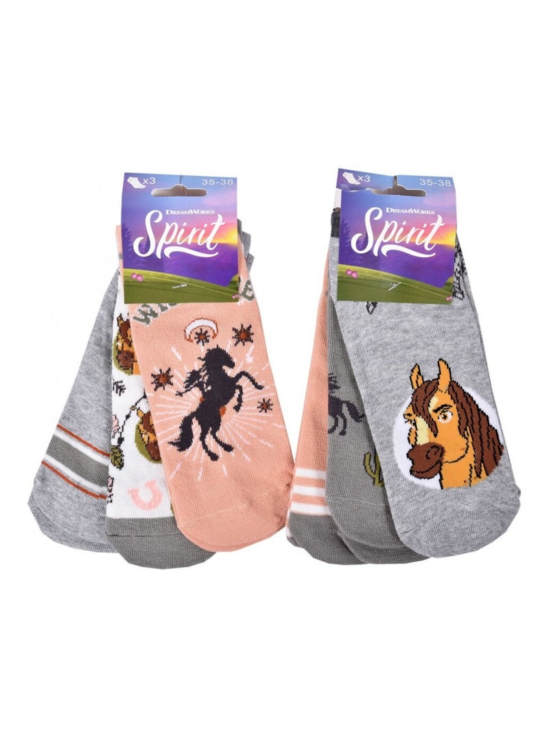 Calzini Pack Bambina SPIRIT - Confezione da 9 Grigio rosa scuro grigio - Kiabi