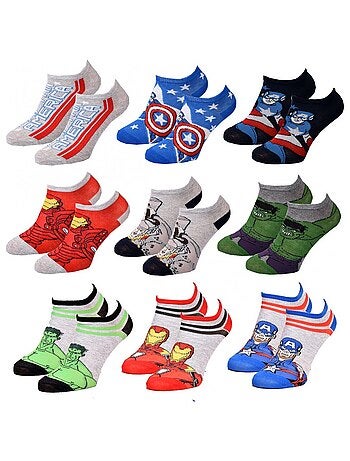 Calzini Pack Bambino AVENGERS - Confezione da 9