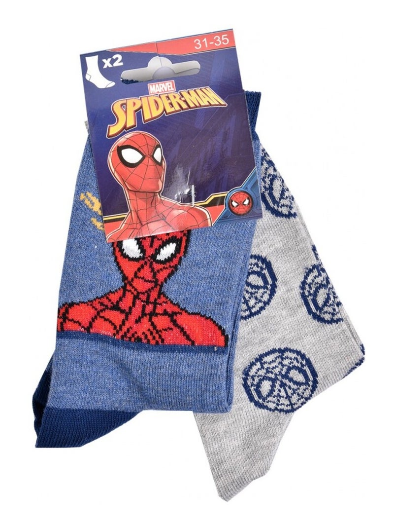 Calzini Pack Bambino DISNEY SPIDERMAN - Confezione da 9 Blu Multicolore Grigio - Kiabi