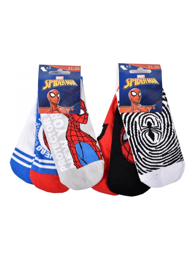 Calzini Pack Bambino DISNEY SPIDERMAN - Confezione da 9 Nero Multicolore Blu - Kiabi