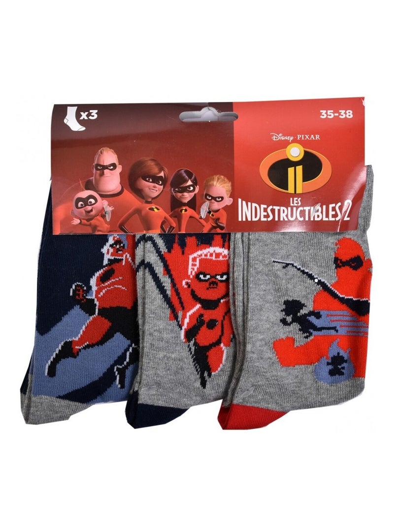 Calzini Pack Bambino GLI INCREDIBILI - Confezione da 6 Nero Rosso Grigio - Kiabi