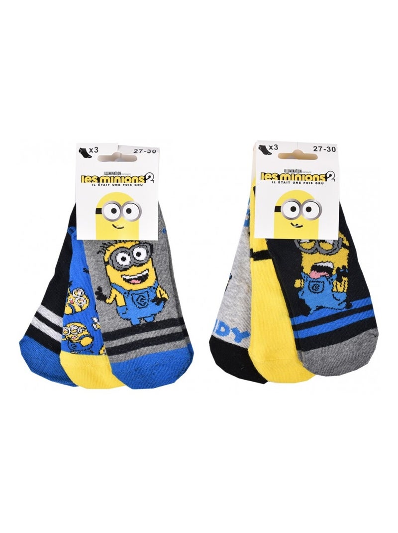 Calzini Pack Bambino MINIONS - Confezione da 9 Blu Giallo Nero - Kiabi