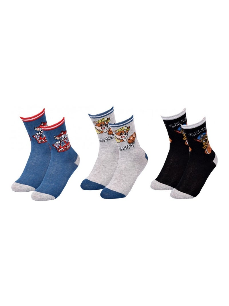 Calzini Pack Bambino PAT PATROUILLE - Confezione da 3 Blu Nero Grigio - Kiabi