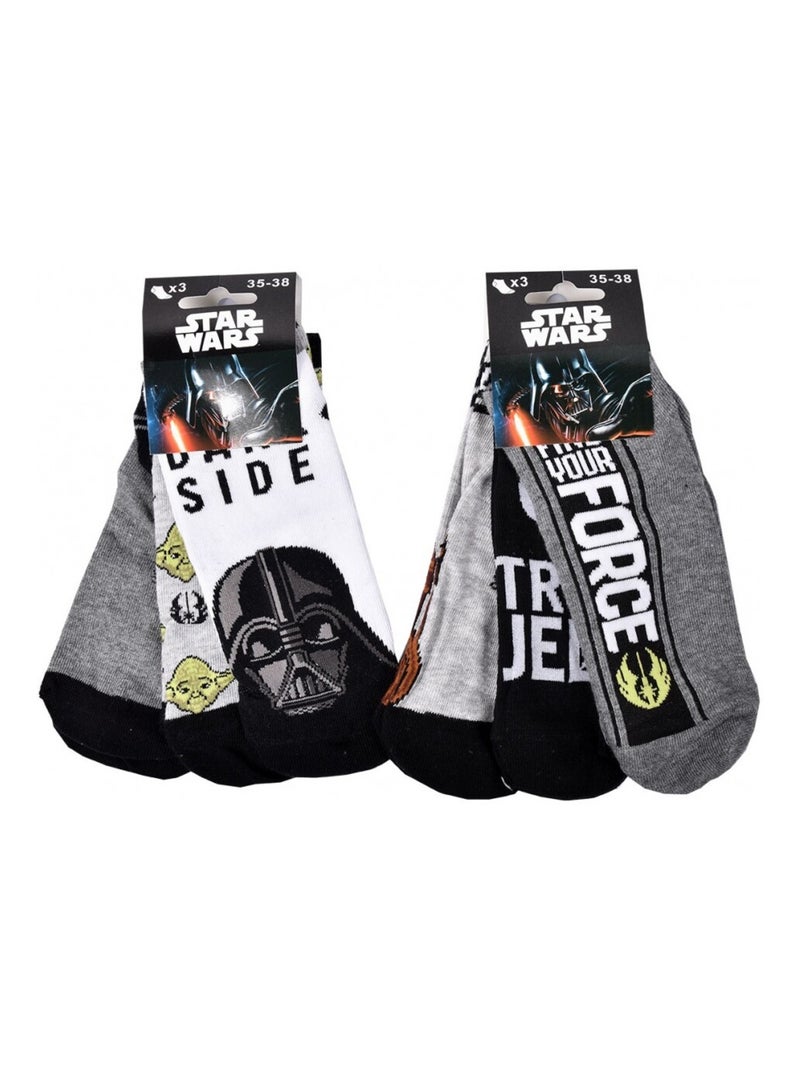 Calzini Pack Bambino STAR WARS - Confezione da 9 Bianco Grigio chiaro Nero - Kiabi