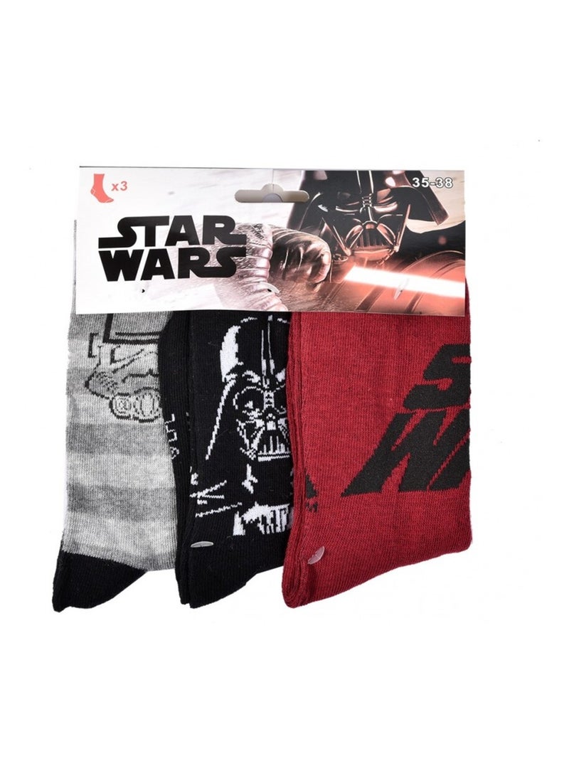 Calzini Pack Bambino STAR WARS - Confezione da 9 Nero Grigio Bianco Rosso - Kiabi