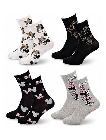 Calzini Pack Donna DISNEY MINNIE Confezione da 4 Paia