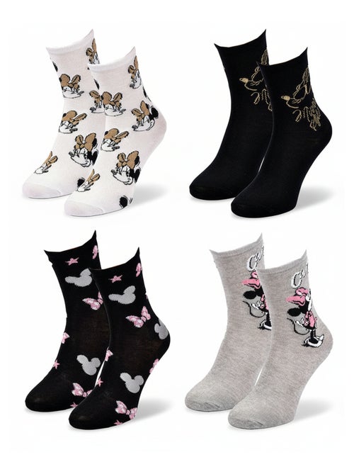 Calzini Pack Donna DISNEY MINNIE Confezione da 4 Paia - Kiabi