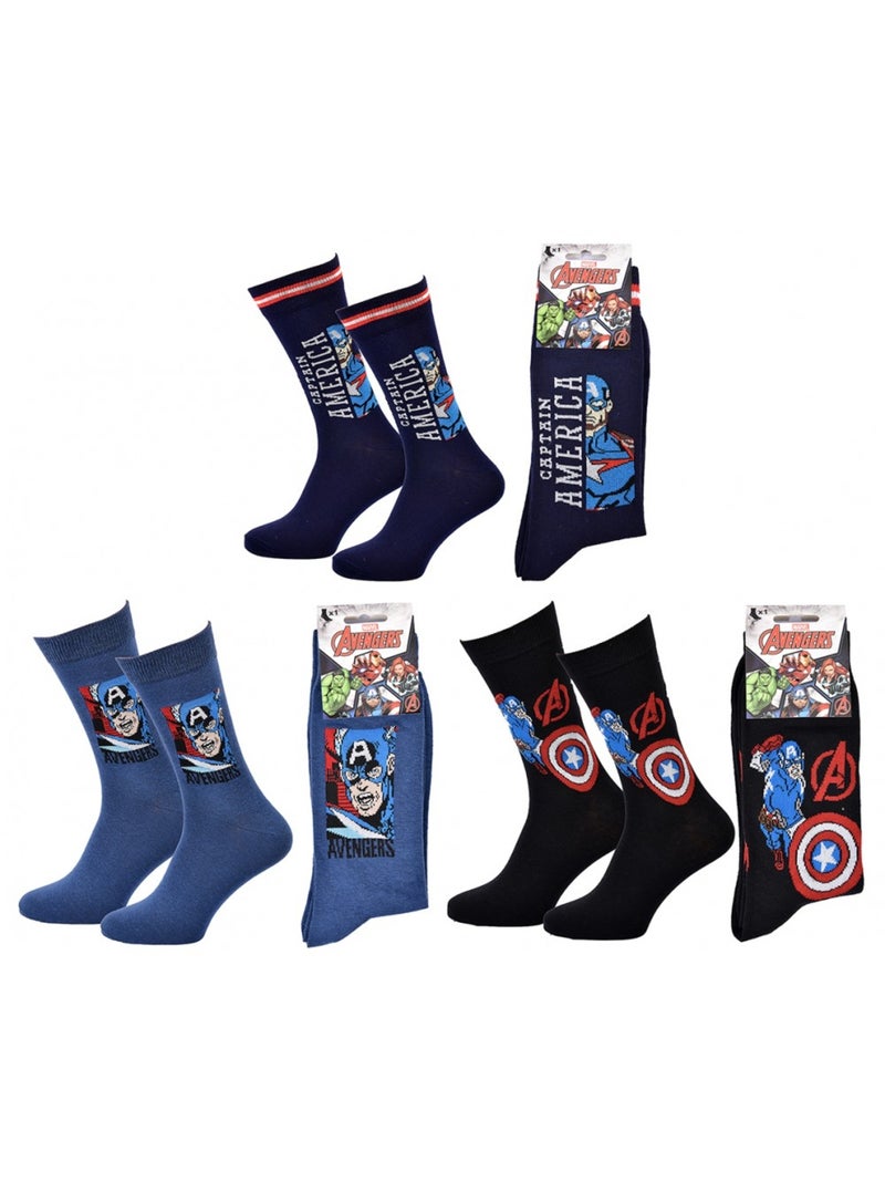 Calzini Pack Regalo Uomo LICENCE - Confezione da 3 Blu Blu marino Nero - Kiabi