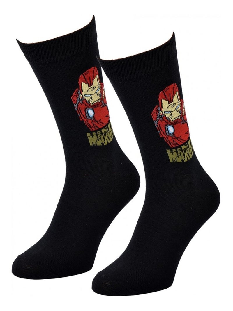 Calzini Pack Regalo Uomo MARVEL AVENGERS Nero/Rosso/Giallo - Kiabi