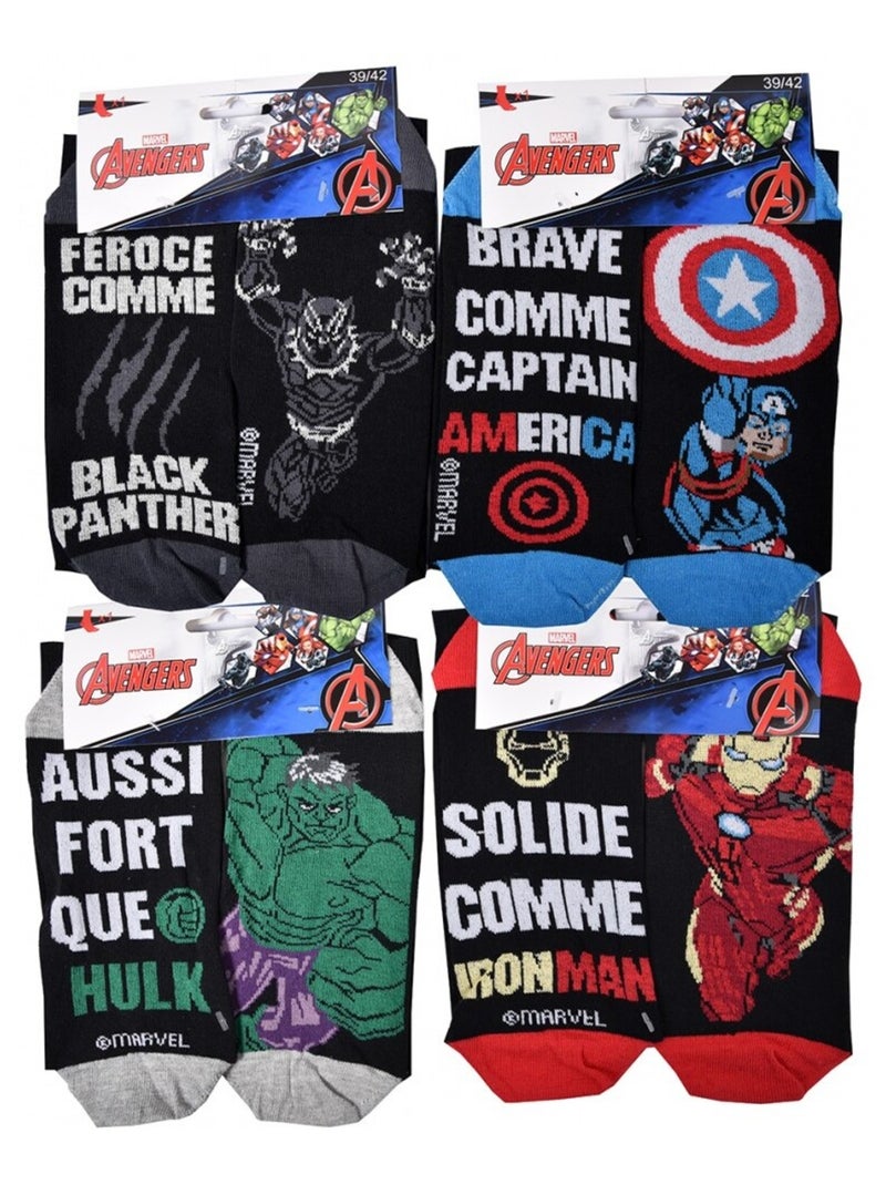Calzini Pack Uomo AVENGERS - Confezione da 8 Nero - Kiabi