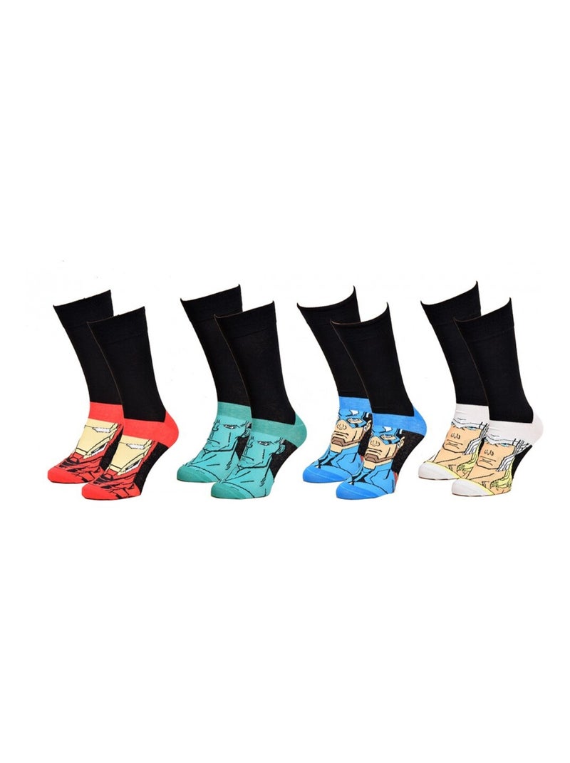 Calzini Pack Uomo AVENGERS - Confezione da 8 Nero Multicolore - Kiabi