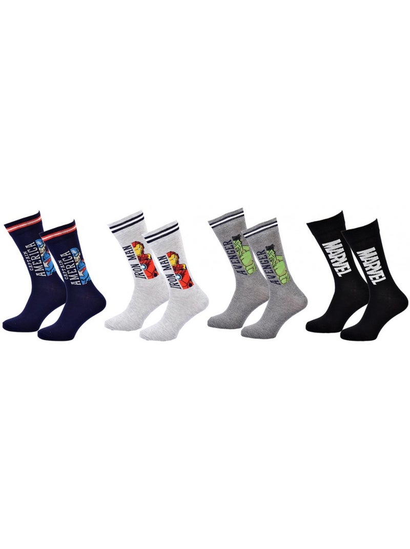 Calzini Pack Uomo AVENGERS - Confezione da 8 Nero Multicolore - Kiabi