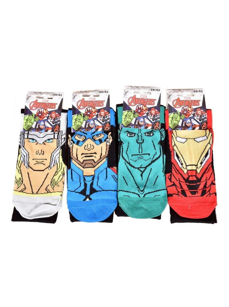 Calzini Pack Uomo AVENGERS - Confezione da 9 Nero Multicolore Grigio - Kiabi