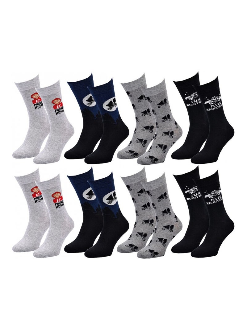 Calzini Pack Uomo E.T L'EXTRATERRESTRE - Confezione da 8 Grigio giallo nero - Kiabi