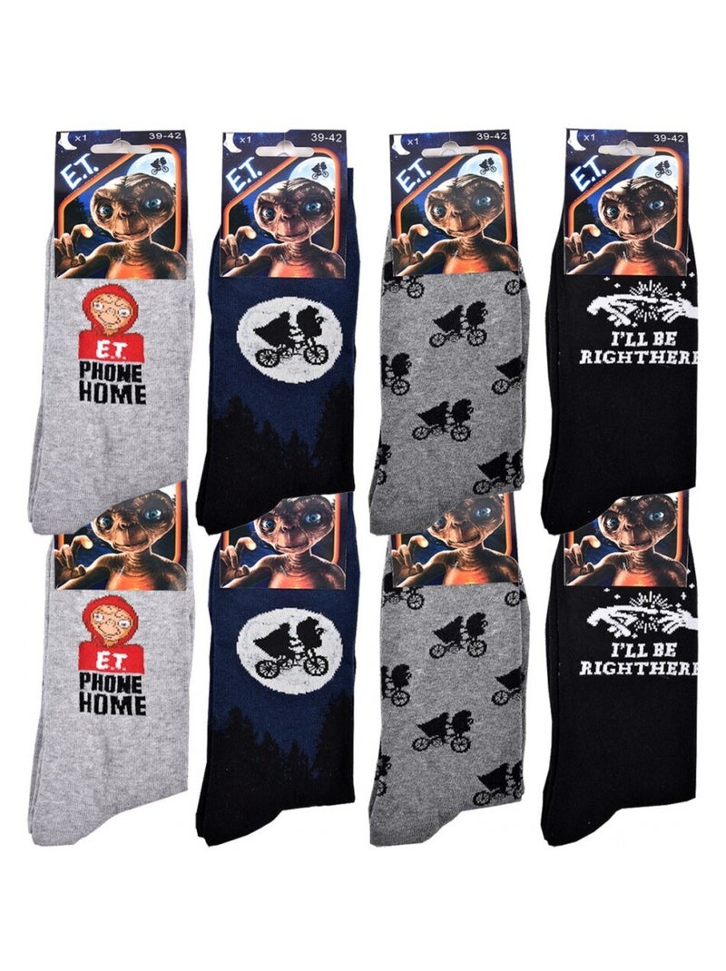 Calzini Pack Uomo E.T L'EXTRATERRESTRE - Confezione da 8 Grigio giallo nero - Kiabi