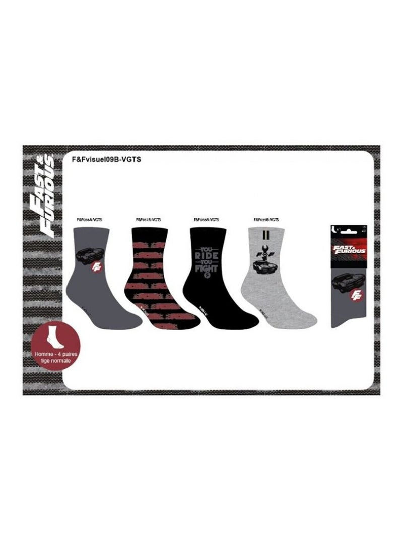 Calzini Pack UOMO FAST AND FURIOUS - Confezione da 8 Grigio grigio antracite nero - Kiabi
