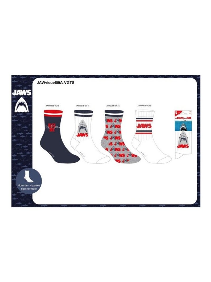Calzini Pack UOMO JAWS - Confezione da 8 Grigio blu marino bianco - Kiabi