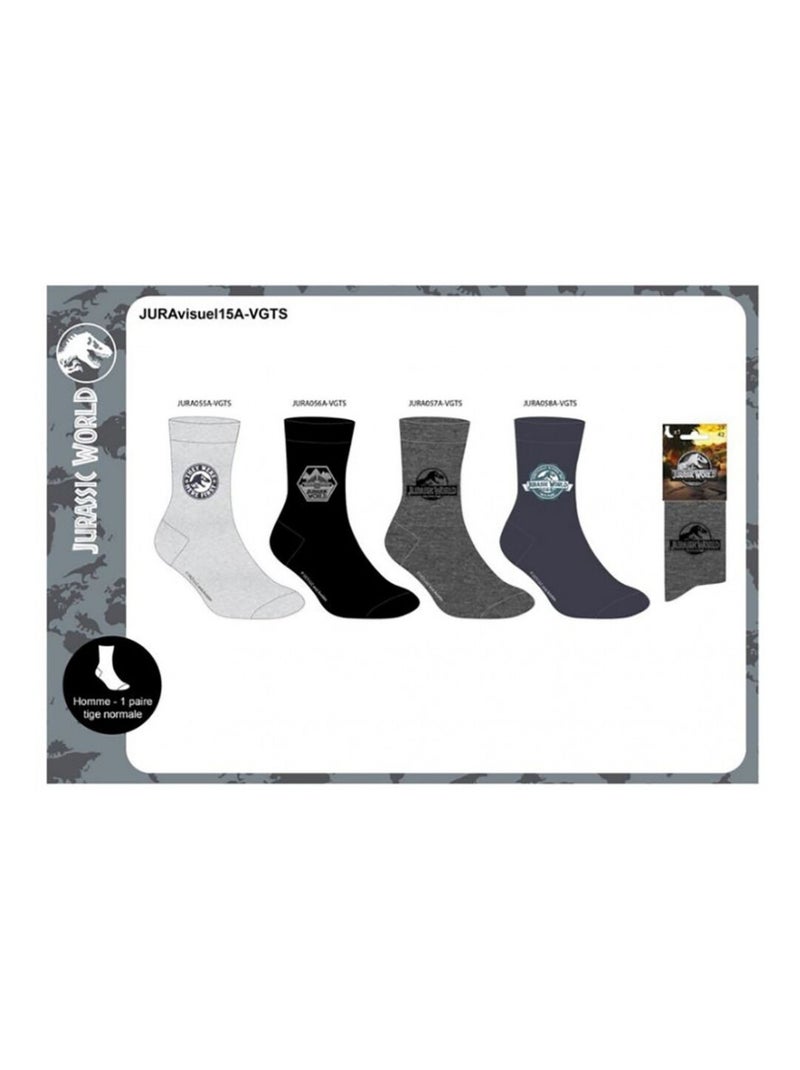 Calzini Pack Uomo JURASSIC WORLD - Confezione da 8 Blu grigio chiaro Nero - Kiabi