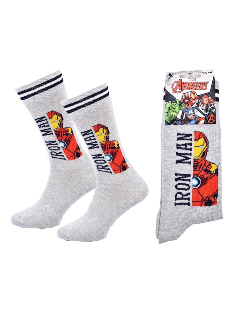 Calzini Pack Uomo MARVEL AVENGERS Grigio rosso - Kiabi