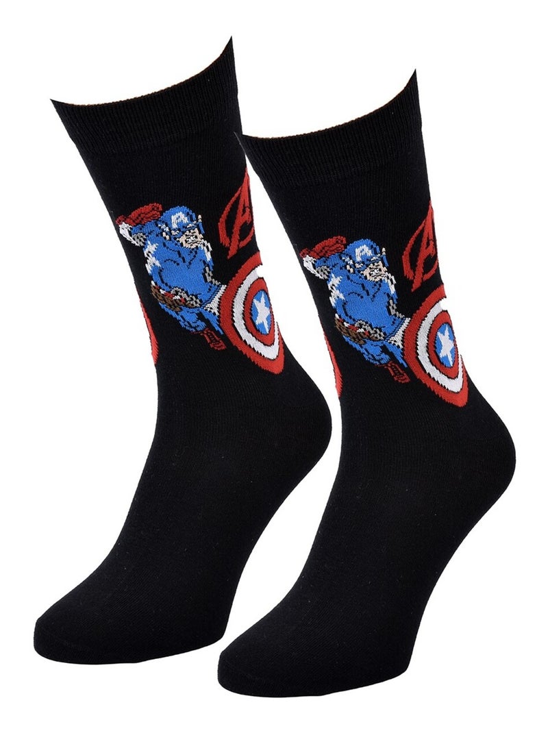 Calzini Pack Uomo MARVEL AVENGERS Nero Rosso Blu - Kiabi
