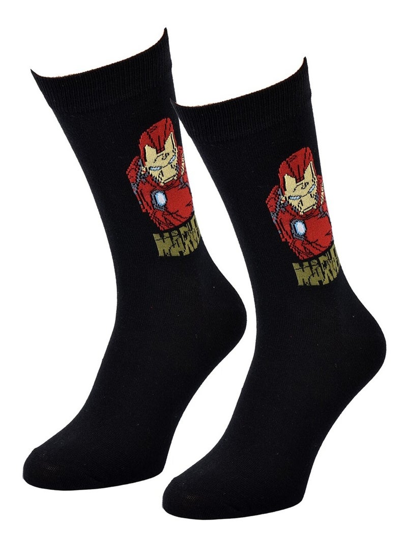 Calzini Pack Uomo MARVEL AVENGERS Nero Rosso - Kiabi