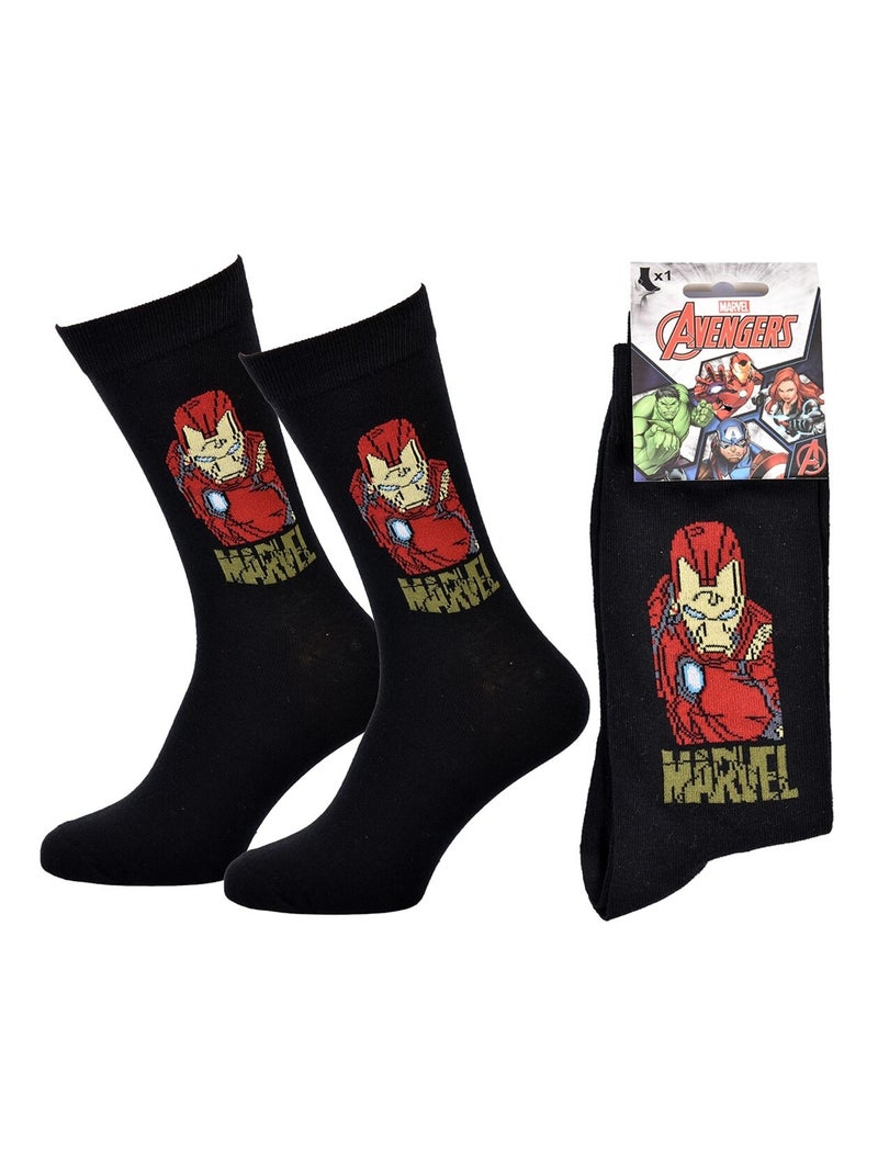 Calzini Pack Uomo MARVEL AVENGERS Nero Rosso - Kiabi